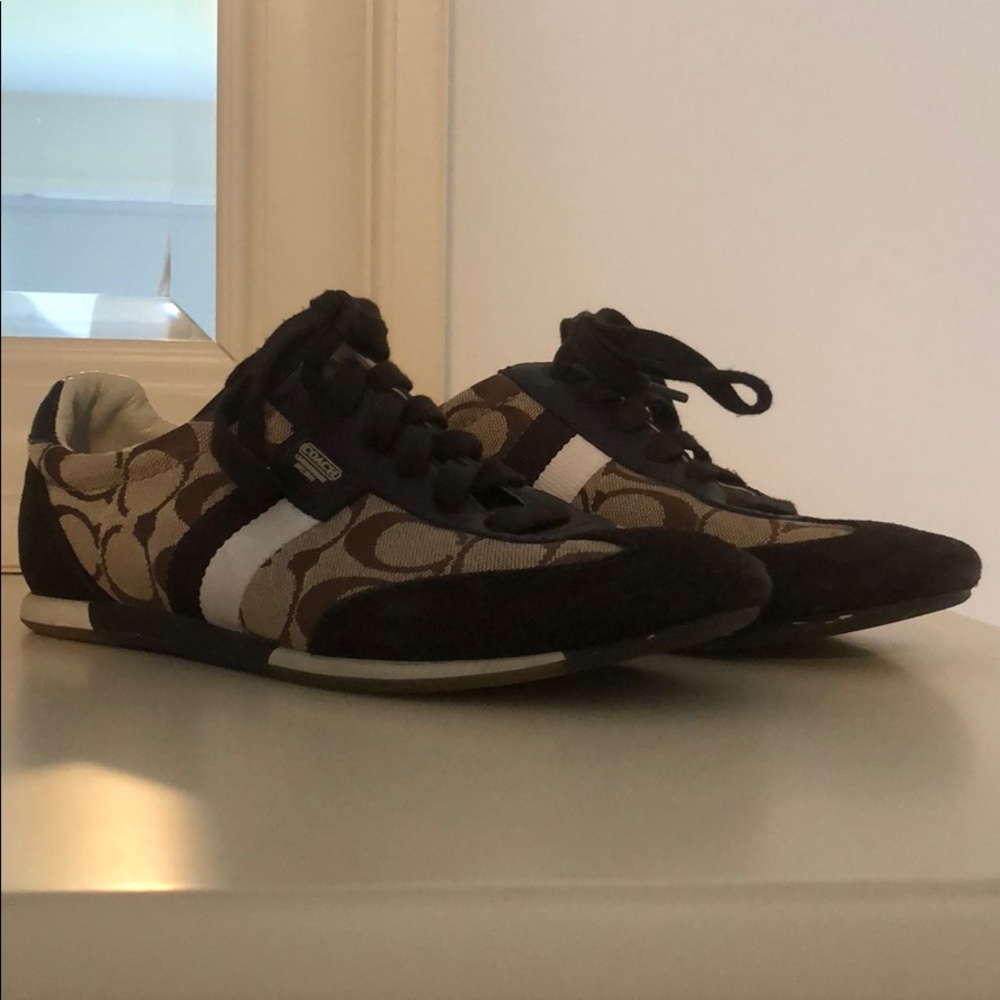 Brown Joss Monogram Logo Coach Sneakers